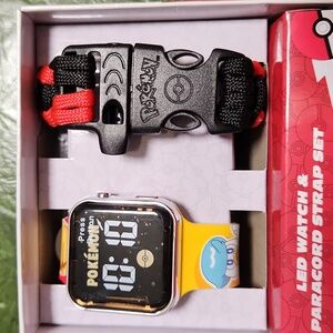 BNIB POKEMON LED Watch & PARACORD STRAP SET